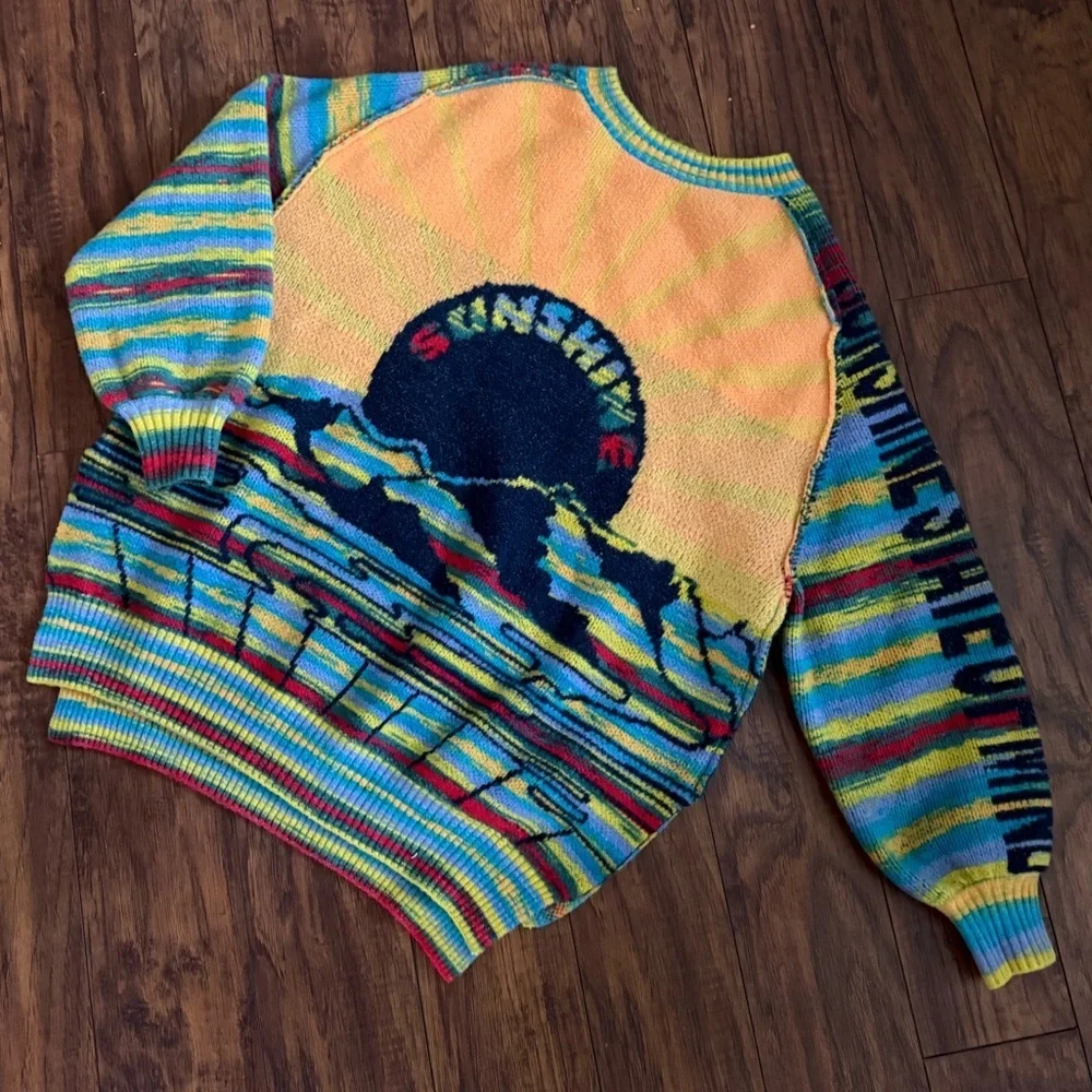 BDG Urban Outfitters Maura Jacquard Sunshine State of Mind Knit Sweater | Small - Picture 3 of 5